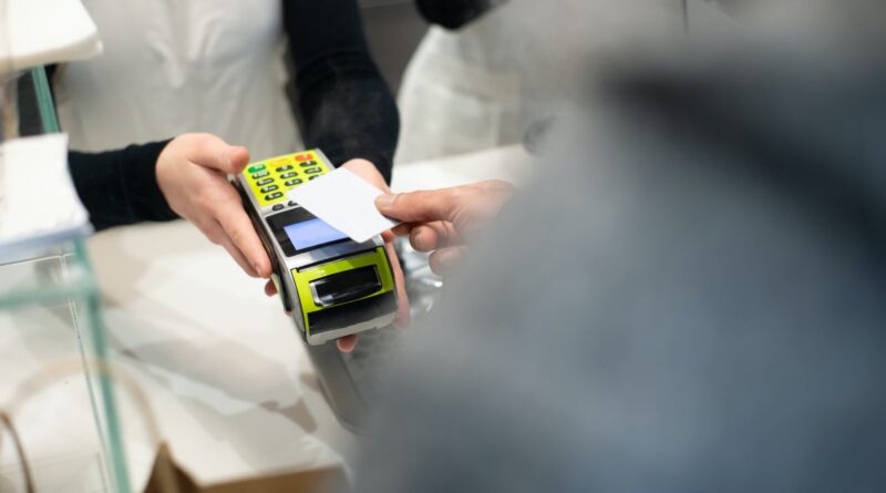 A Customer Paying Using a Credit Card